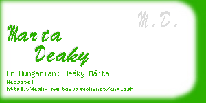 marta deaky business card